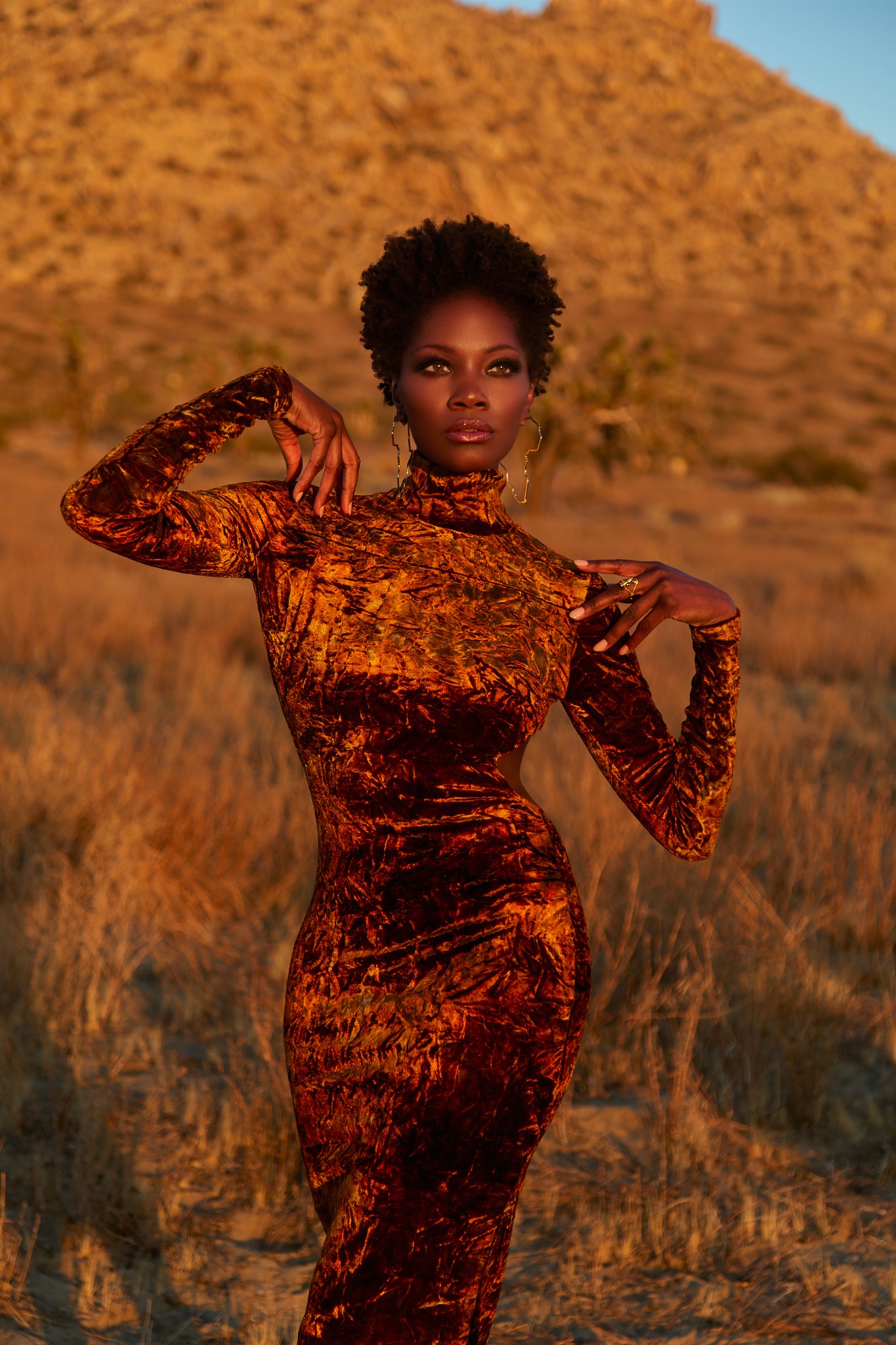 MARIA LOW BACK BROWN DRESS