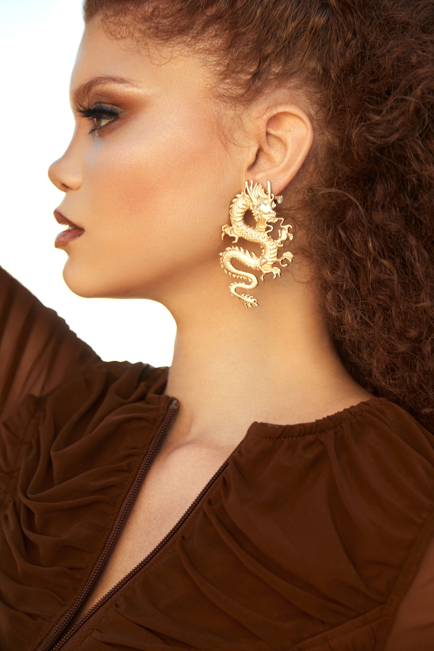 INDIDI CHOCOLATE BROWN RUCHED SET