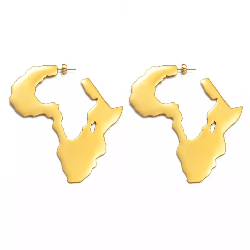 AFRICA MAP EARRINGS