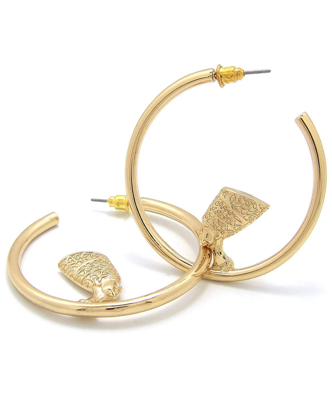 Nefertiti gold hoop deals earrings